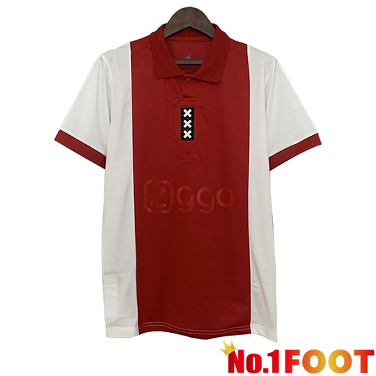 Ajax Soccer Jersey Commemorative Edition Red/White 2025/2026