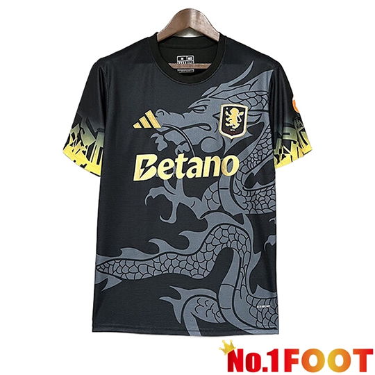 Aston Villa Soccer Jersey Special Edition Black 2025/2026