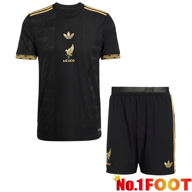 Mexico Kids Soccer Jersey Black Yellow 2025/2026