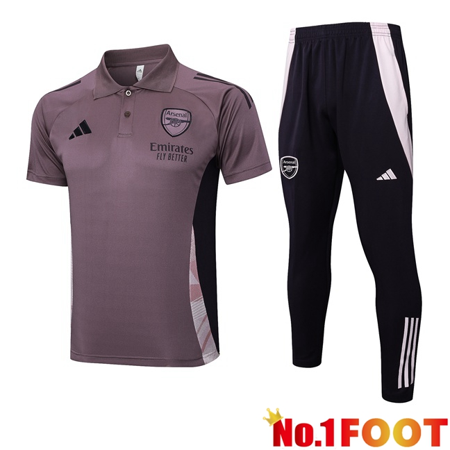 Arsenal Soccer Polo + Training Pants Purple 2025/2026