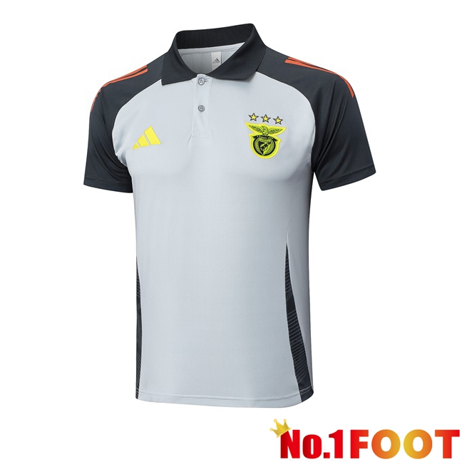 S.L Benfica Soccer Polo Grey 2025/2026
