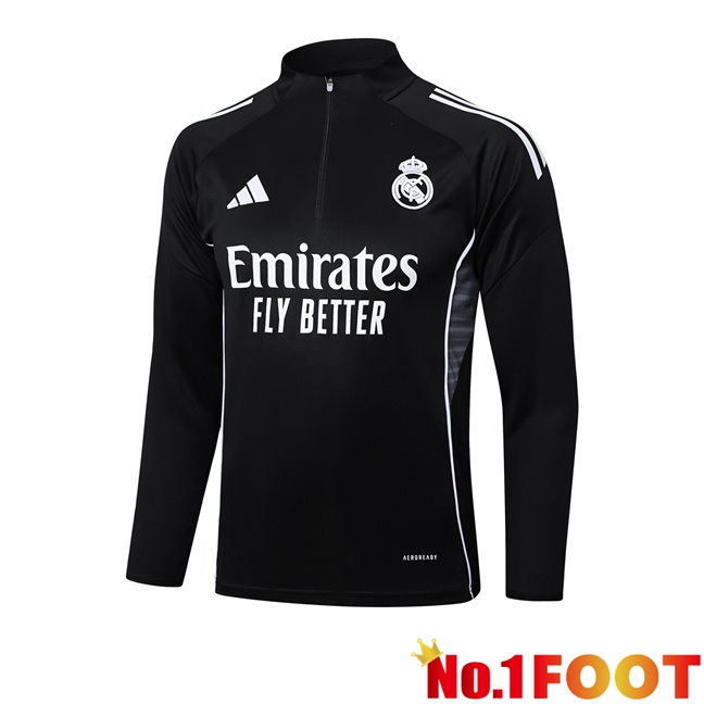 Real Madrid Training Sweatshirt Black 2025/2026
