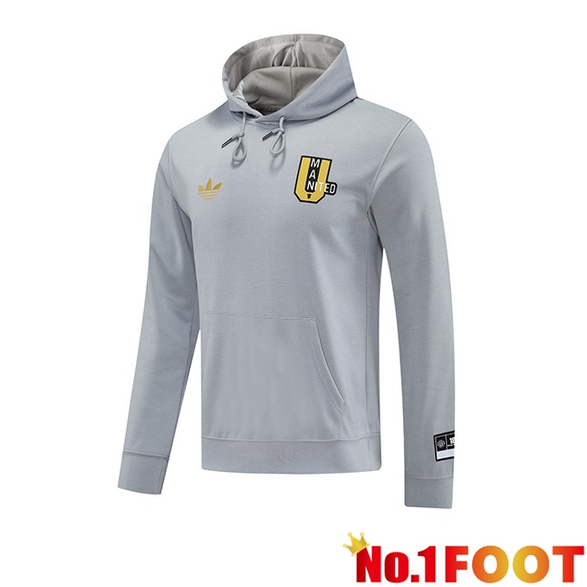 Manchester United Training Sweatshirt Hoodie Grey 2025/2026