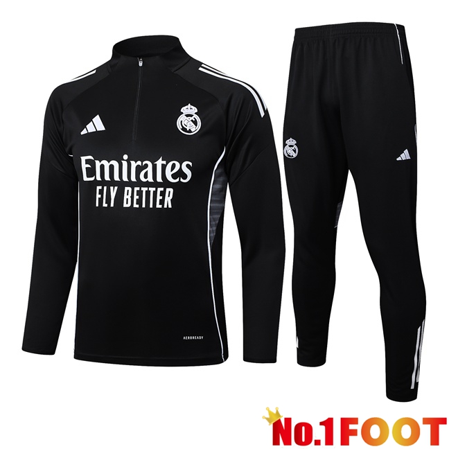 Real Madrid kit Training Tracksuit Black 2025/2026