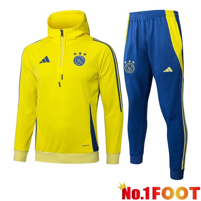 AFC Ajax Training Tracksuit - Training Sweatshirt Hoodie Yellow 2025/2026