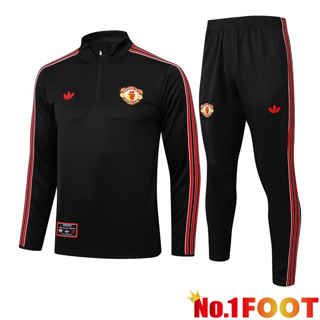Manchester United kit Training Tracksuit Black 2025/2026