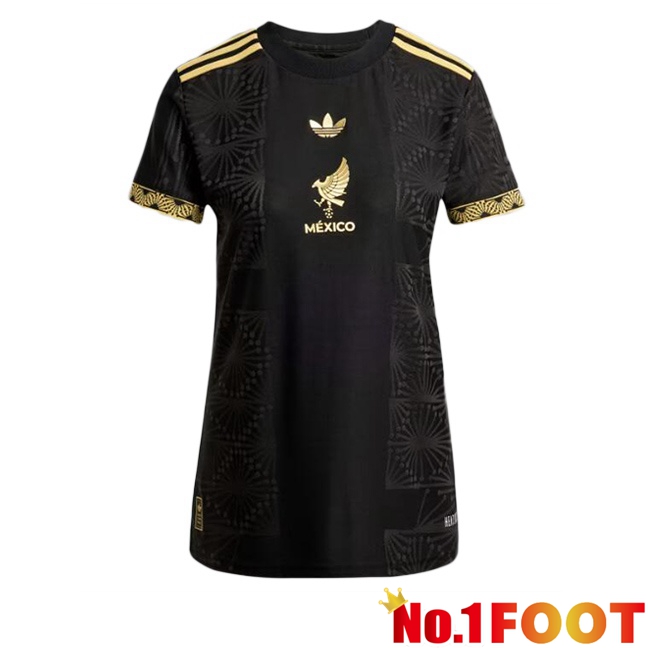 Mexico Women Soccer Jersey Black Yellow 2025/2026