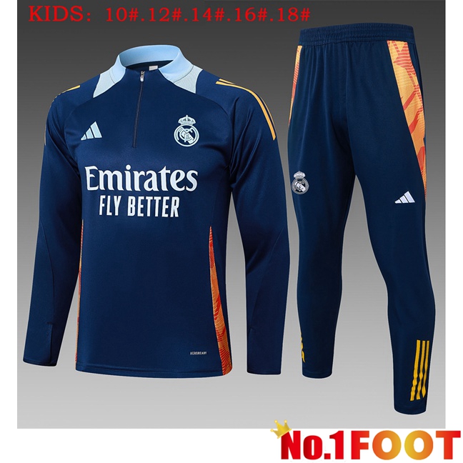 Real Madrid Kids kit Training Tracksuit Blue Royal 2025/2026