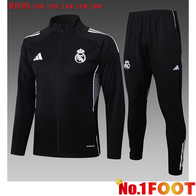 Real Madrid Kids kit Training Jacket Suit Black 2025/2026