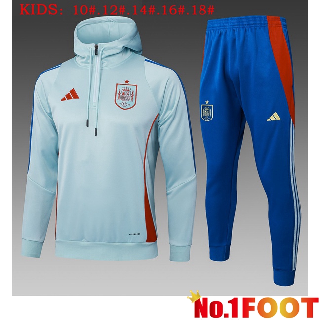 Spain Kids Training Tracksuit Hoodie Green 2025/2026