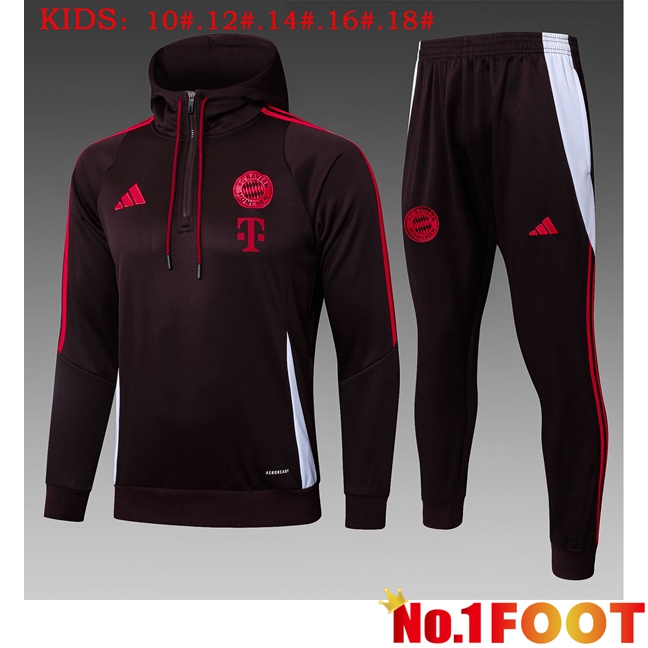 Bayern Munich Kids Training Tracksuit Hoodie Red 2025/2026