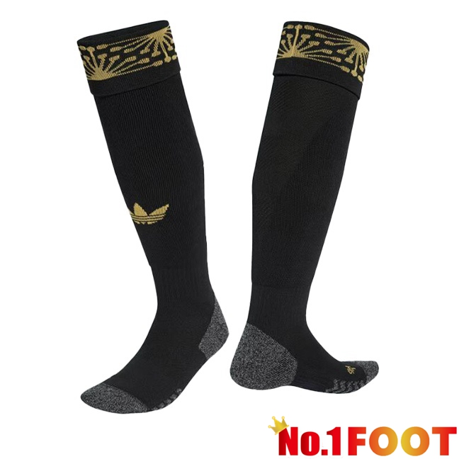 Mexico Soccer Socks Black Yellow 2025/2026