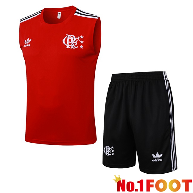 Flamengo Gilet Soccer + Shorts Red 2025/2026