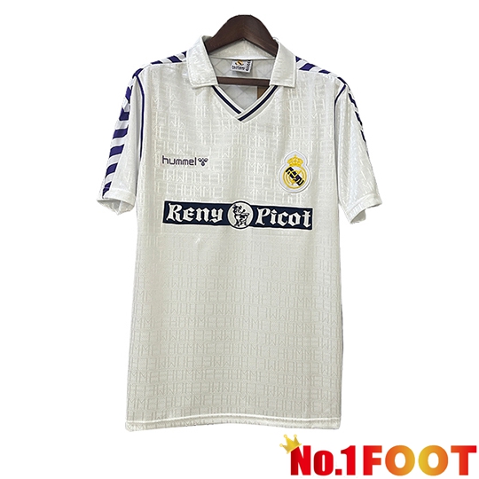 Real Madrid Retro Home Soccer Jersey 1989/1990