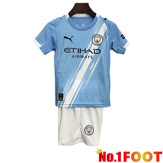 Manchester City Kids Home Soccer Jersey 2025/2026