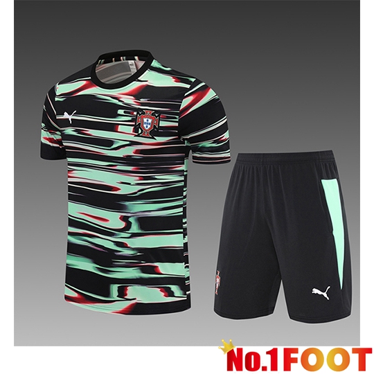 Portugal Kids kit Training T Shirt Black/Green 2025/2026