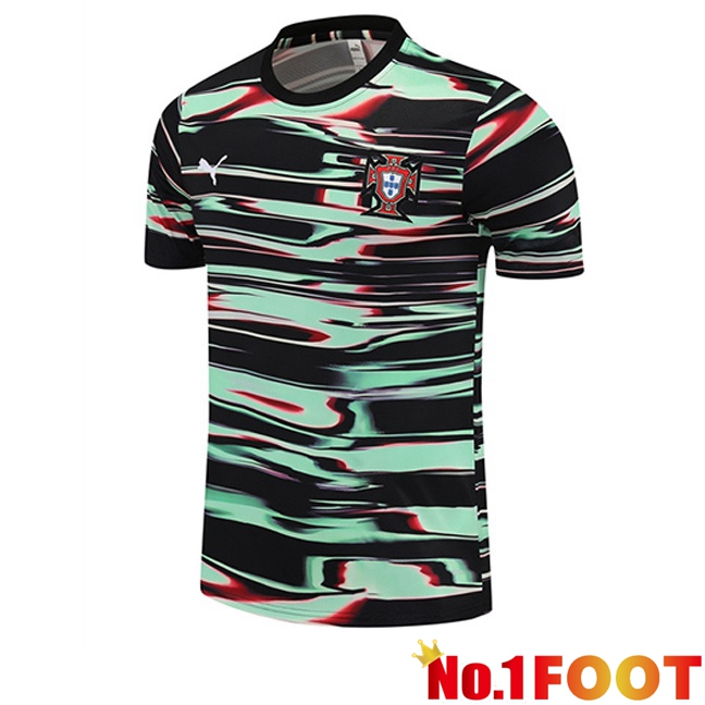 Portugal Training T Shirt Black Green 2025/2026