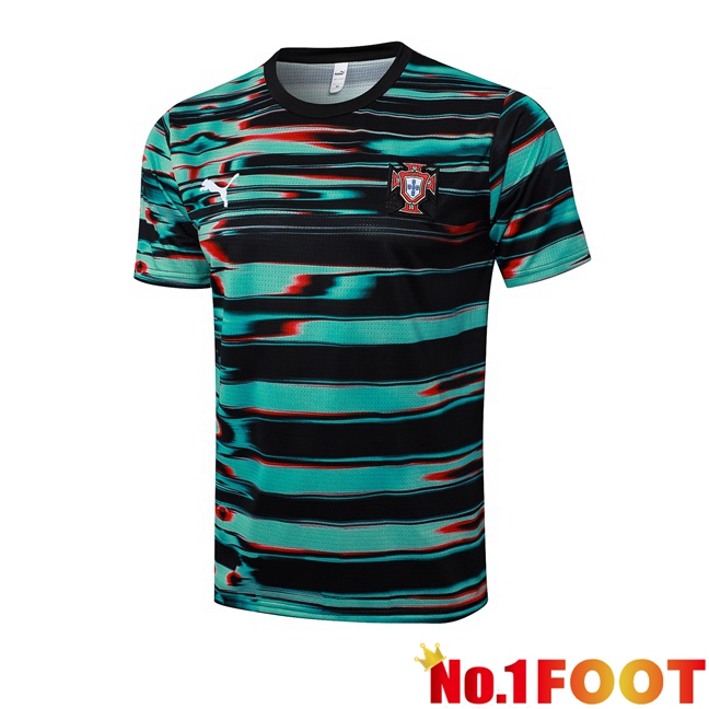 Portugal Training T Shirt Black Green 2025/2026