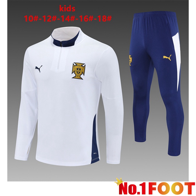Portugal Kids kit Training Tracksuit White 2025/2026
