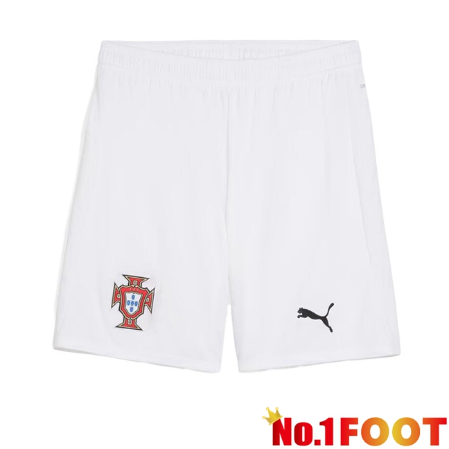 Portugal Away Soccer Shorts White 2025/2026