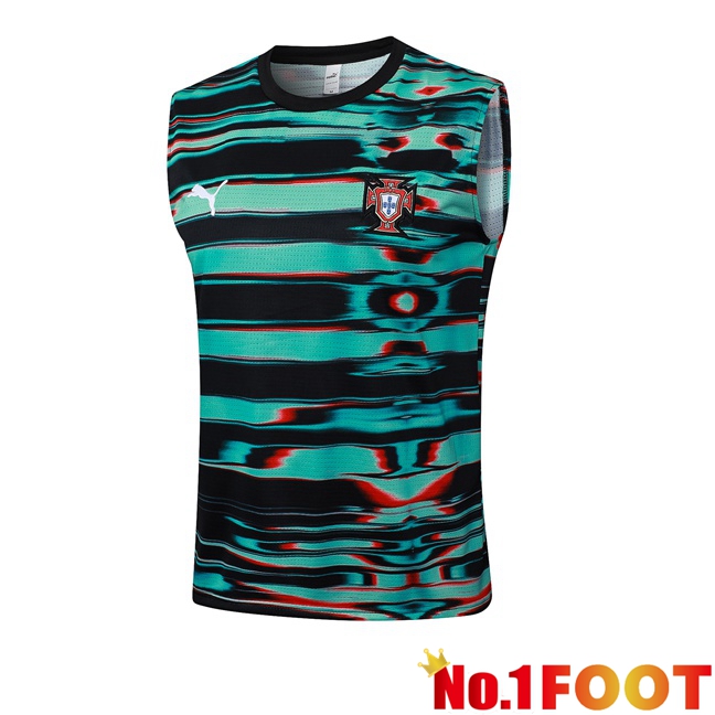 Portugal Gilet Soccer Black Green 2025/2026