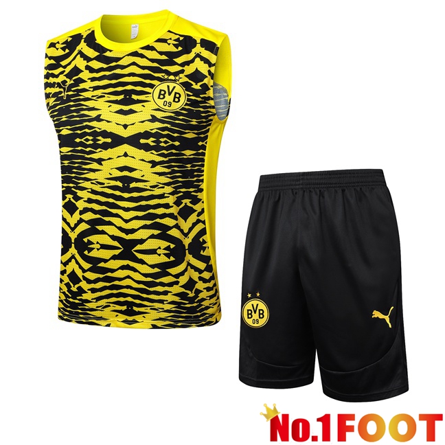 Dortmund BVB Gilet Soccer + Shorts Yellow Black 2025/2026
