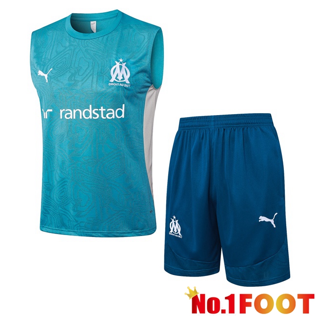 Marseille OM Gilet Soccer + Shorts Blue 2025/2026