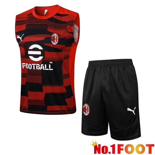 AC Milan Gilet Soccer + Shorts Red 2025/2026