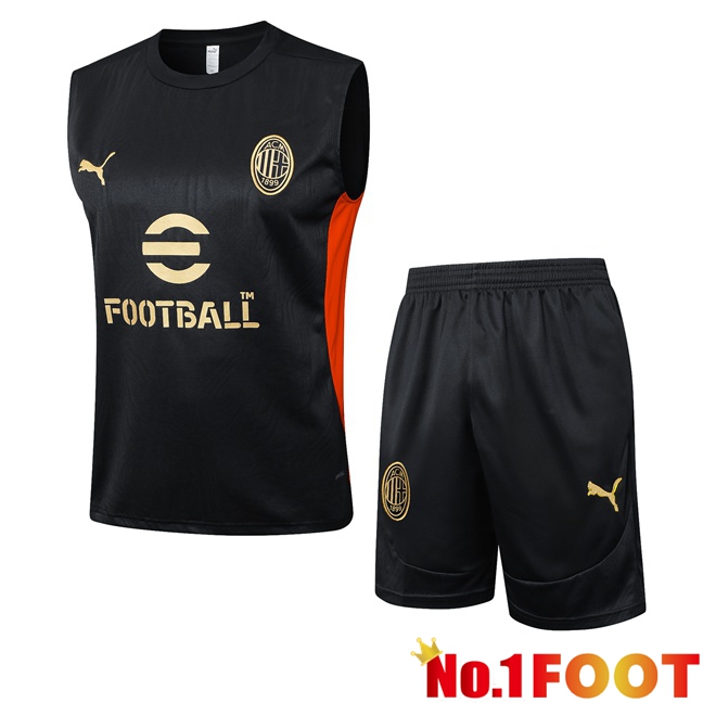 AC Milan Gilet Soccer + Shorts Black 2025/2026