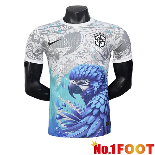 Brazil Soccer Jersey Special Edition Grey/Blue 2025/2026