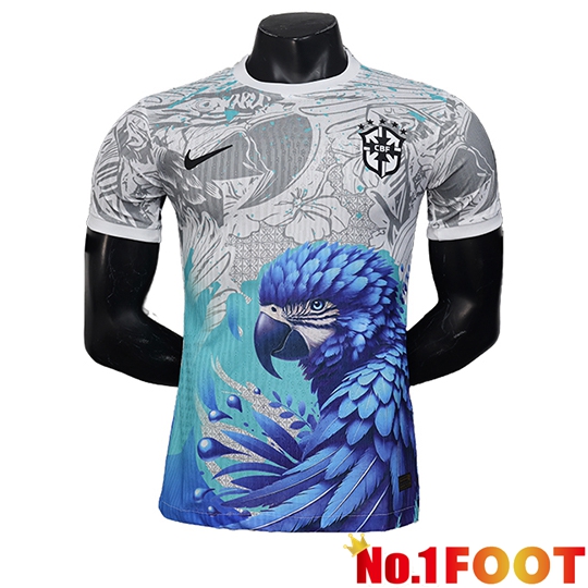 Brazil Soccer Jersey Special Edition White/Blue 2025/2026