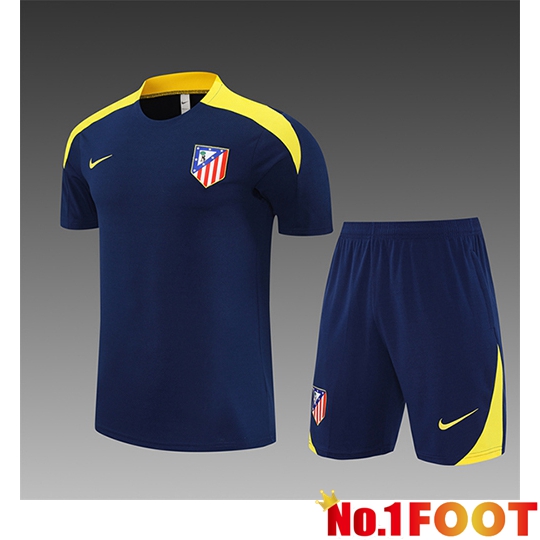 Atletico Madrid Kids kit Training T Shirt Blue/Yellow 2025/2026