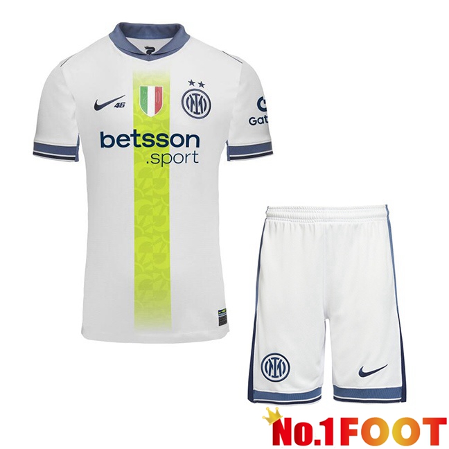 Inter Milan Kids Away Soccer Jersey Special Edition White 2024/2025