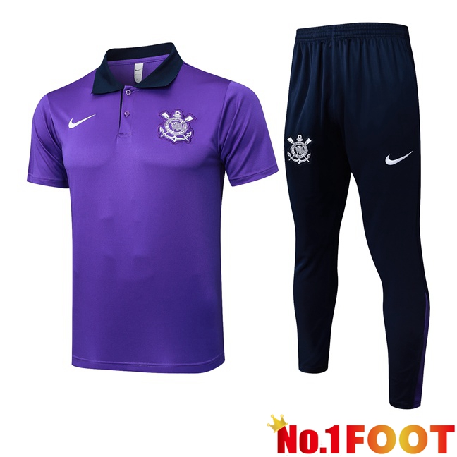 Corinthians Soccer Polo + Training Pants Purple 2025/2026