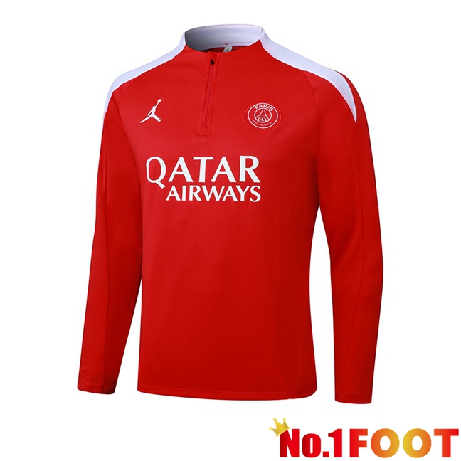 Jordan Paris PSG Training Sweatshirt Red 2025/2026