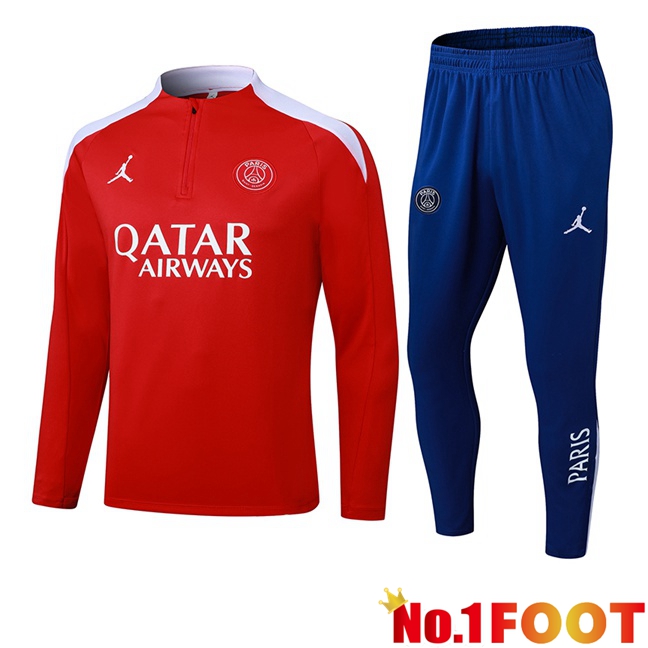 Jordan Paris PSG kit Training Tracksuit Red 2025/2026