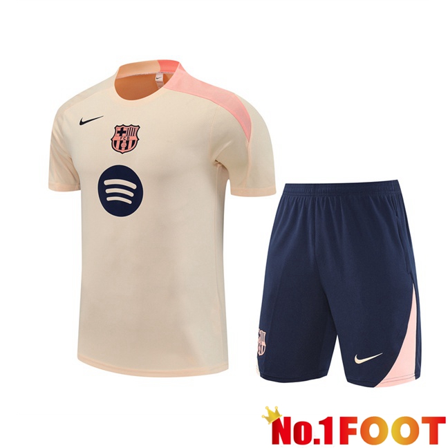FC Barcelona kit Training T Shirt + Shorts Yellow 2025/2026