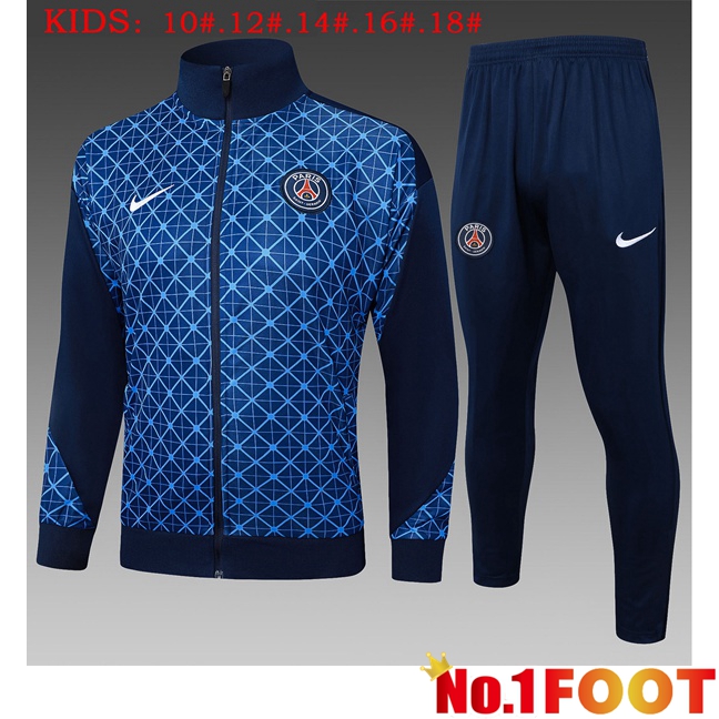 Paris PSG Kids kit Training Jacket Suit Blue Royal 2025/2026