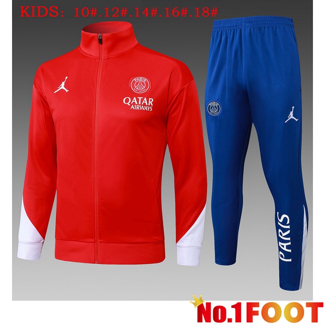 Jordan Paris PSG Kids kit Training Jacket Suit Red 2025/2026