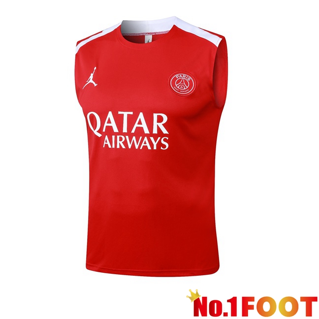 Jordan Paris PSG Gilet Soccer Red 2025/2026