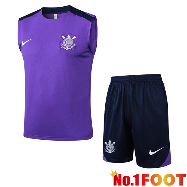 Corinthians Gilet Soccer + Shorts Purple 2025/2026
