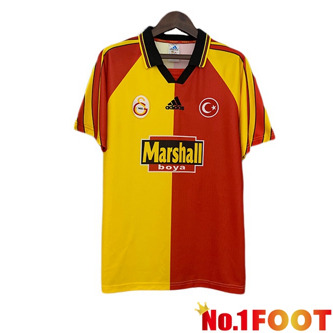 Galatasaray SK Retro Home Soccer Jersey Yellow 1998-1999