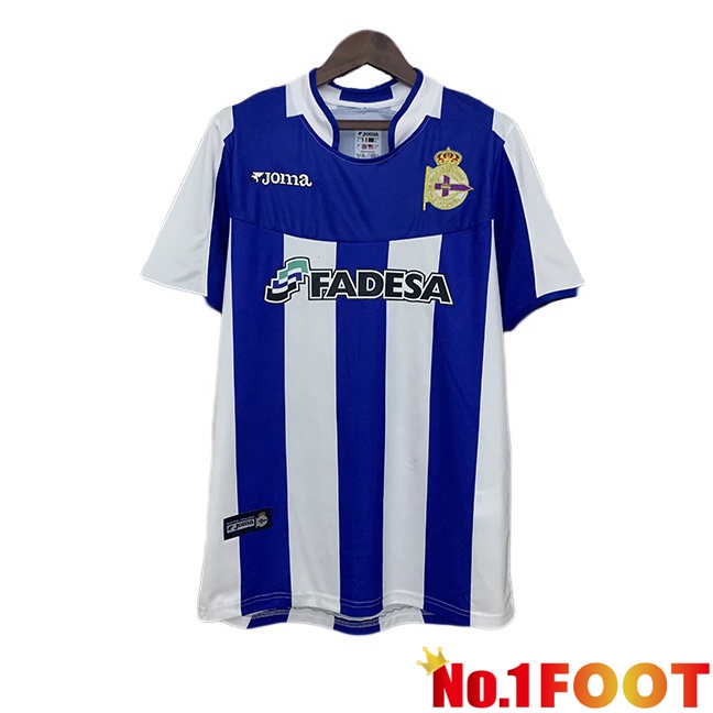 Deportivo de La Coruna Retro Home Soccer Jersey Blue White 2003-2004