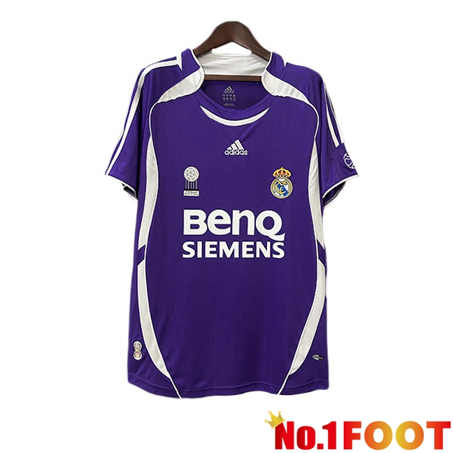 Real Madrid Retro Third Soccer Jersey Purple 2006-2007