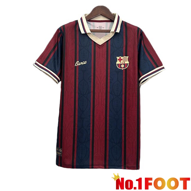 FC Barcelona Retro Soccer Jersey 125th Anniversary Edition Blue Royal Red