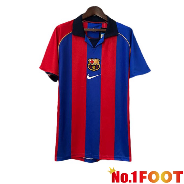 FC Barcelona Retro Home Soccer Jersey Blue Red 2001-2002