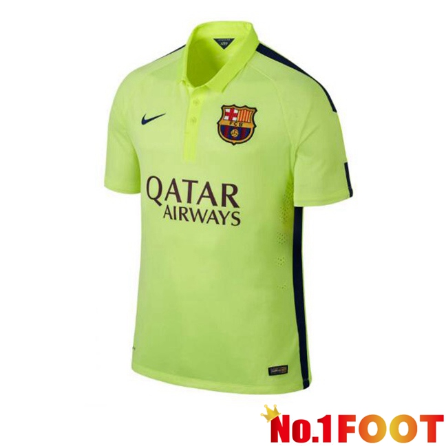 FC Barcelona Retro Third Soccer Jersey Green 2014-2015