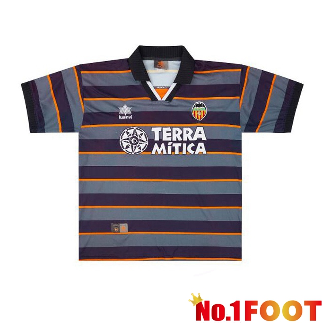 Valencia CF Retro Third Soccer Jersey Orange Grey 1999-2000