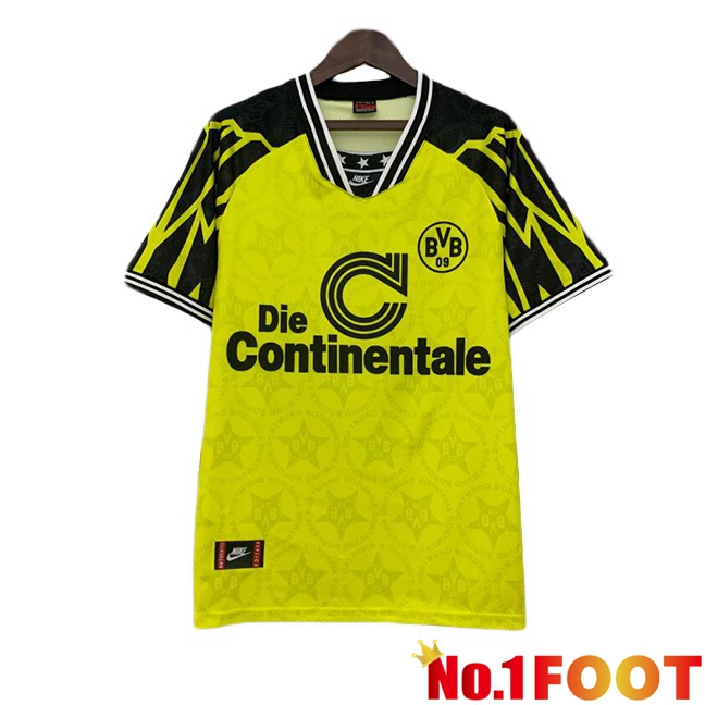 Dortmund BVB Retro Home Soccer Jersey Yellow 1994-1995