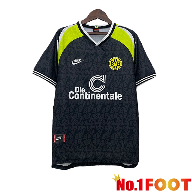 Dortmund BVB Retro Away Soccer Jersey Black 1995-1996